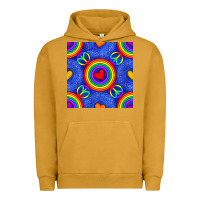 Pigment Peanut Butter Pride lgbtq hearts and peace symbol seamless patte Urban Hoodie - BundleAndBundleShop