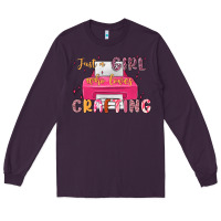 Plum just a girl who loves crafting Long Sleeve Tee - MaliasSmallBusiness