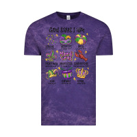 Cloud Purple god says i am mardi gras Vintage Tee - MaliasSmallBusiness
