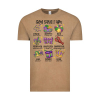 Vintage Coffee god says i am mardi gras Vintage Tee - MaliasSmallBusiness