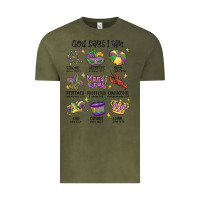 Vintage Olive god says i am mardi gras Vintage Tee - MaliasSmallBusiness
