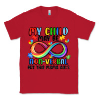 Red my child may be non verbal but this mama ain's Classic Tee - JahusDesignShop