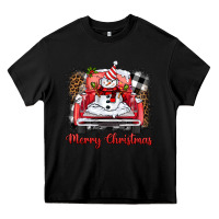Black merry christmas truck snowman Heavy Core Tee - BarkalooDesign