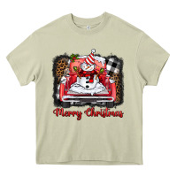 Mossy merry christmas truck snowman Heavy Core Tee - BarkalooDesign