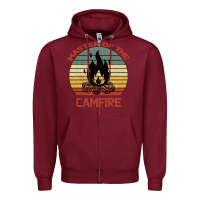 Burgundy Master Of The Camfire Zipper Hoodie - Bettercallsaul