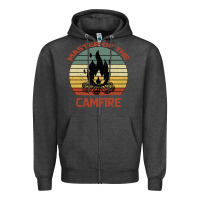 Charcoal Heather Master Of The Camfire Zipper Hoodie - Bettercallsaul