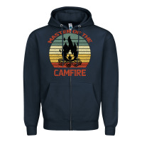 Navy Master Of The Camfire Zipper Hoodie - Bettercallsaul