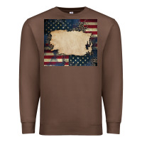 Chestnut American flag add your text Premium Sweatshirt - CowGirlArtShop