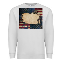 Dove Grey American flag add your text Premium Sweatshirt - CowGirlArtShop