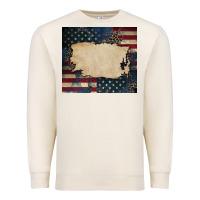 Sandshell American flag add your text Premium Sweatshirt - CowGirlArtShop