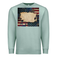 Seafoam American flag add your text Premium Sweatshirt - CowGirlArtShop