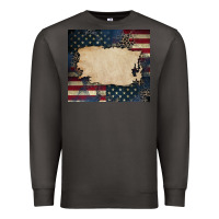 Smoke American flag add your text Premium Sweatshirt - CowGirlArtShop
