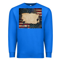 True Royal American flag add your text Premium Sweatshirt - CowGirlArtShop