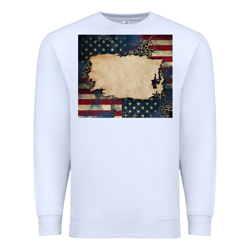 American Flag Add Your Text Premium Sweatshirt by CowGirlArtShop | Teevron