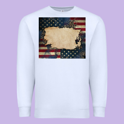 American Flag Add Your Text Premium Sweatshirt Designed By Cowgirlartshop