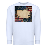 White American flag add your text Premium Sweatshirt - CowGirlArtShop