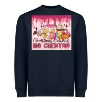 Navy christmas calories no cuentan Heavyweight Sweatshirt - MaliasSmallBusiness