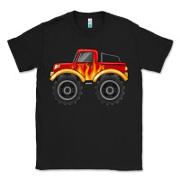 Black monster truck with flames Classic Tee - MaliasSmallBusiness