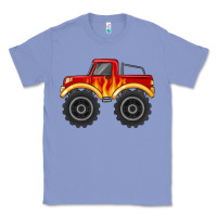 Colony Blue monster truck with flames Classic Tee - MaliasSmallBusiness