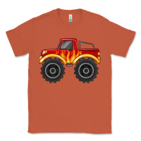Copper monster truck with flames Classic Tee - MaliasSmallBusiness