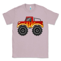 Lilac monster truck with flames Classic Tee - MaliasSmallBusiness