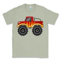 Matcha monster truck with flames Classic Tee - MaliasSmallBusiness