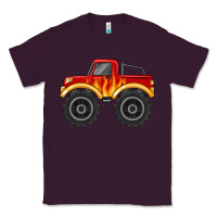 Plum monster truck with flames Classic Tee - MaliasSmallBusiness