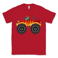 Red monster truck with flames Classic Tee - MaliasSmallBusiness