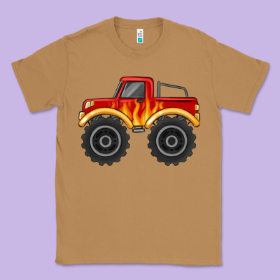 Monster Truck With Flames Classic Tee Designed By Maliassmallbusiness