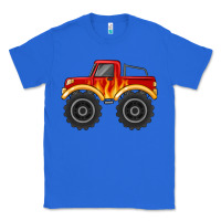 True Royal monster truck with flames Classic Tee - MaliasSmallBusiness