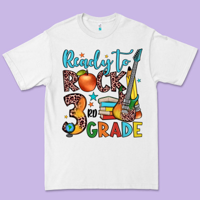 Ready To Rock 3rd Grade Premium Tee Designed By Jahusdesignshop