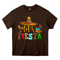 Chocolate Brown let's fiesta Heavy Core Tee - AdoDesignShop