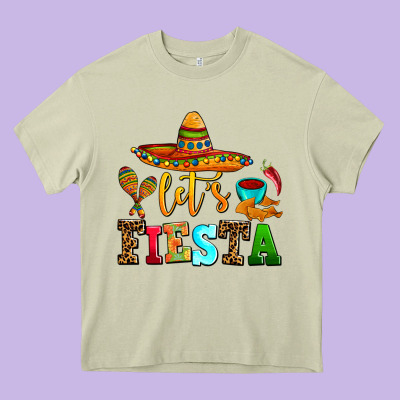 Let's Fiesta Heavy Core Tee Designed By Adodesignshop