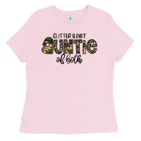 Bubblegum Pink auntie Ladies Tee - CowhideDigitalArt