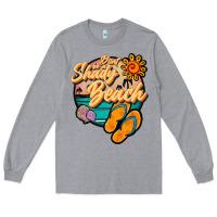 Heather Grey dont be a shady beach Long Sleeve Tee - JahusDesignShop