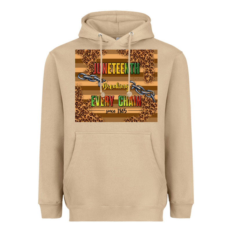 Juneteenth Breaking Every Chain Since 1865 Heavyweight Hoodie by TumblerDesignByShophia | Teevron