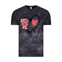 Cloud Black mimi flower heart Vintage Tee - MaliasSmallBusiness
