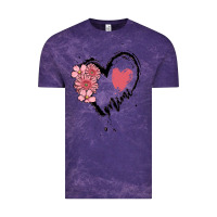 Cloud Purple mimi flower heart Vintage Tee - MaliasSmallBusiness