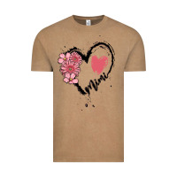 Vintage Coffee mimi flower heart Vintage Tee - MaliasSmallBusiness
