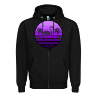 Black Flamingo Palm Zipper Hoodie - Bettercallsaul