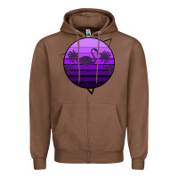 Chestnut Flamingo Palm Zipper Hoodie - Bettercallsaul