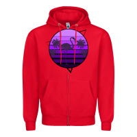 Red Flamingo Palm Zipper Hoodie - Bettercallsaul