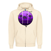 Sandshell Flamingo Palm Zipper Hoodie - Bettercallsaul