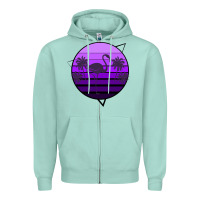 Seafoam Flamingo Palm Zipper Hoodie - Bettercallsaul