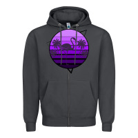 Smoke Flamingo Palm Zipper Hoodie - Bettercallsaul
