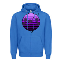 True Royal Flamingo Palm Zipper Hoodie - Bettercallsaul
