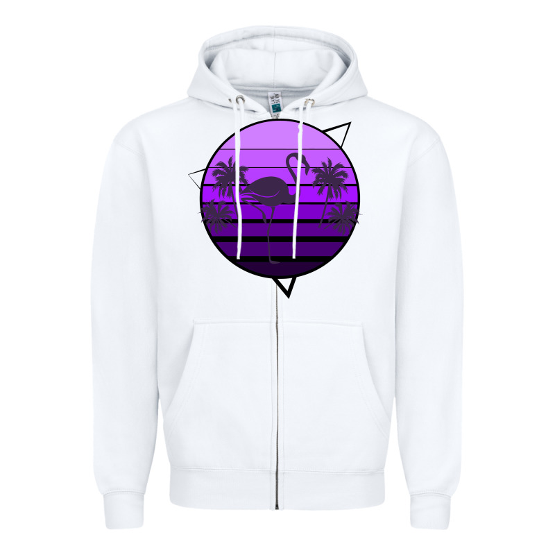 Flamingo Palm Zipper Hoodie by Bettercallsaul | Teevron