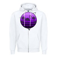 White Flamingo Palm Zipper Hoodie - Bettercallsaul