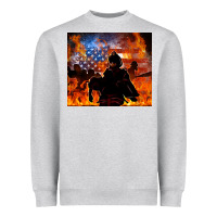 Heather Grey western firefighters Heavyweight Sweatshirt - MaliasSmallBusiness