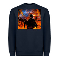 Navy western firefighters Heavyweight Sweatshirt - MaliasSmallBusiness
